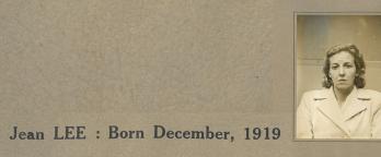 a mugshot of a woman named Jean Lee