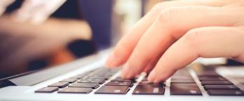 typing on keyboard