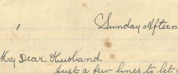 James Greene police correspondence VPRS 807 P0 Unit 1335 cursive handwriting My Dear Husband