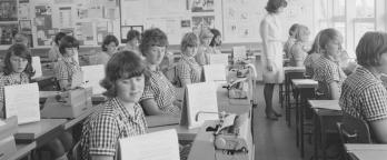 type - writing class VPRS 14517/P0001/37, O286 a classroom of women writing