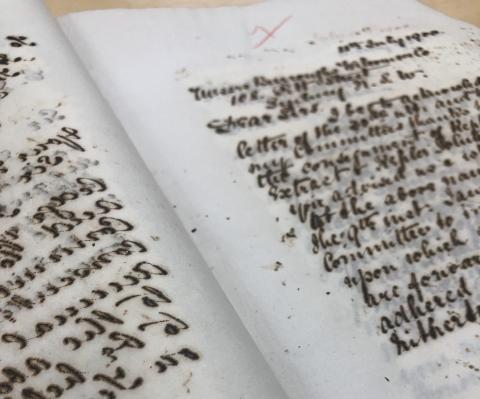 close up of handwritten letter