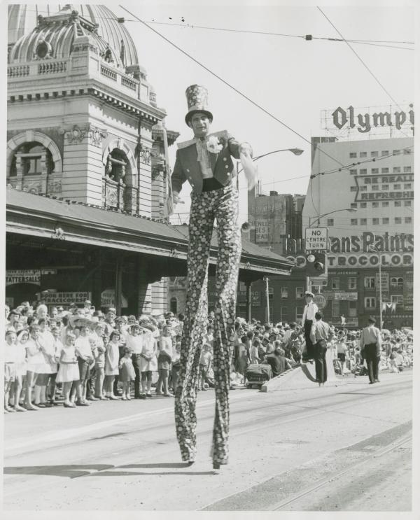 man on stilts