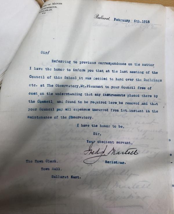 typed letter