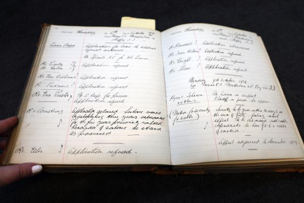 open handwritten book