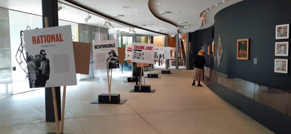 placards in the exhibition
