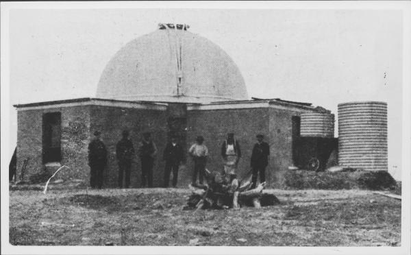 black and white photo of the oddie telescope