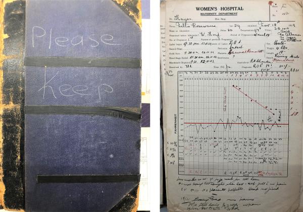 front page and inside page of a ward book