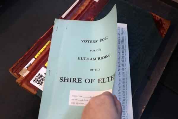 the voters roll being opened