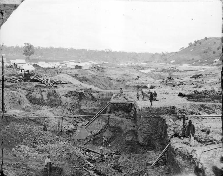 Gold mining, Chinese encampment, Guildford