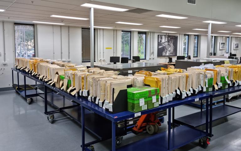 Workspace at the Victorian Archives Centre