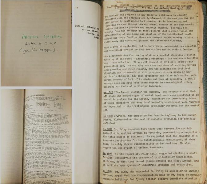 a collage of photos of a history book