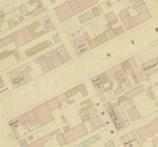Great Western Hotel, Temple Court Hotel and Assay Office in a detail taken from the PROV version of the Bibbs map, VPRS 8168/P3 Historic Plan Collection, Unit 46, MELBRL 12 Melbourne: [Melbourne. n.d.].