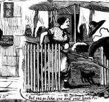 ‘Out you go, John! You and your smallpox’, Illustrated Sydney News, 1881, State Library New South Wales.